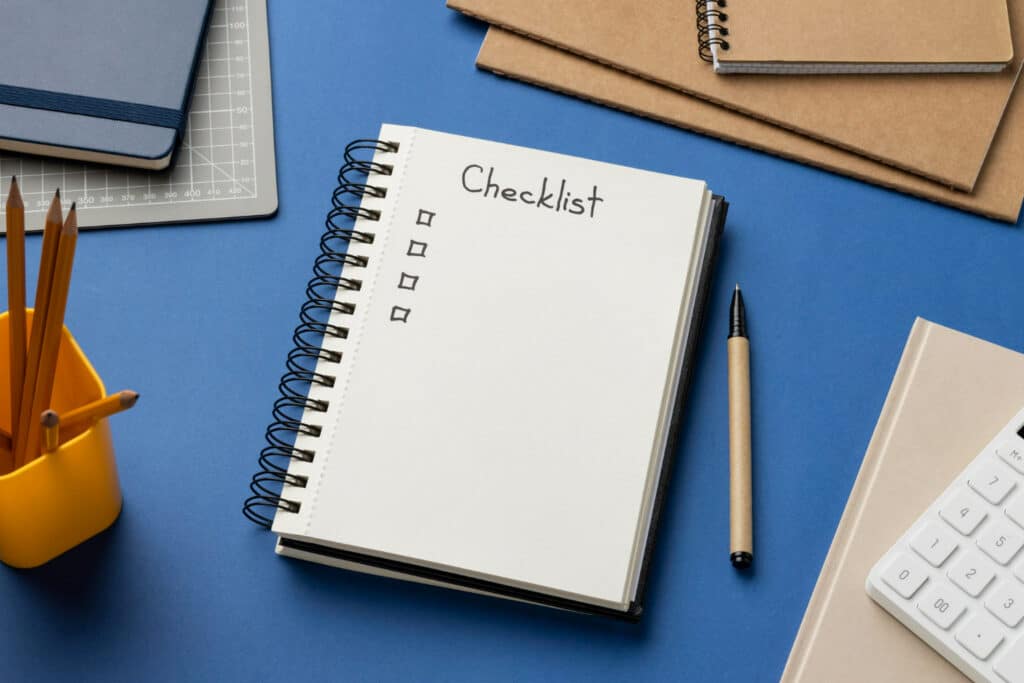 an empty checklist