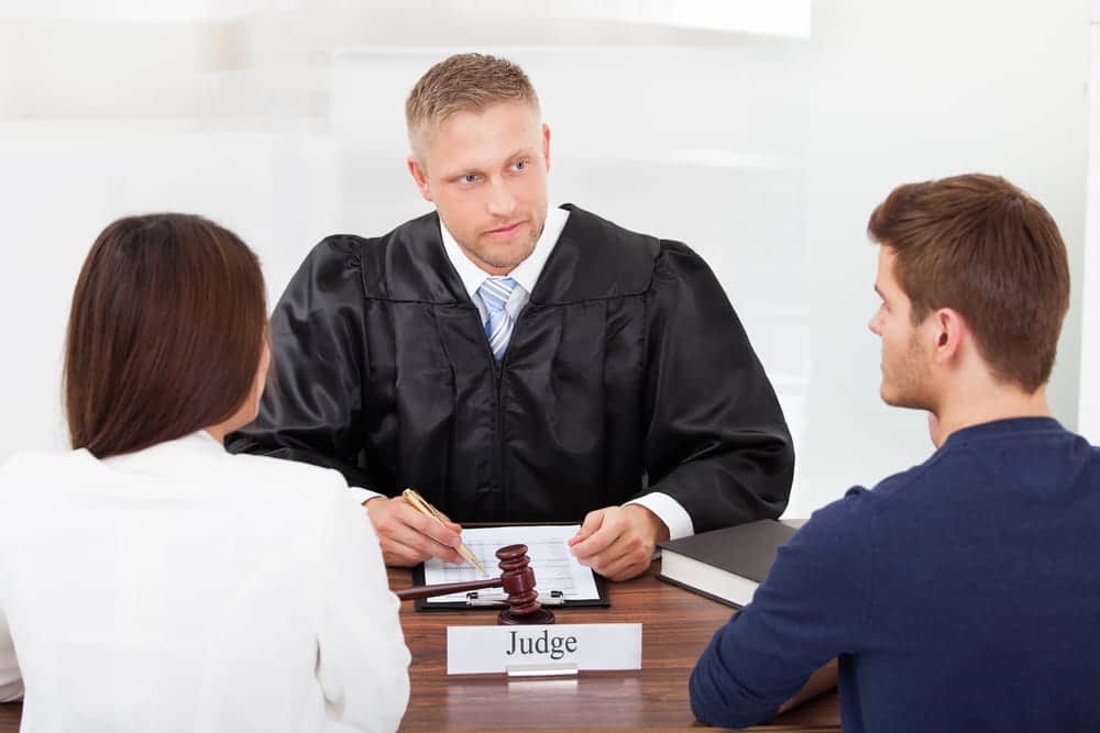 Couple With Judge In Court